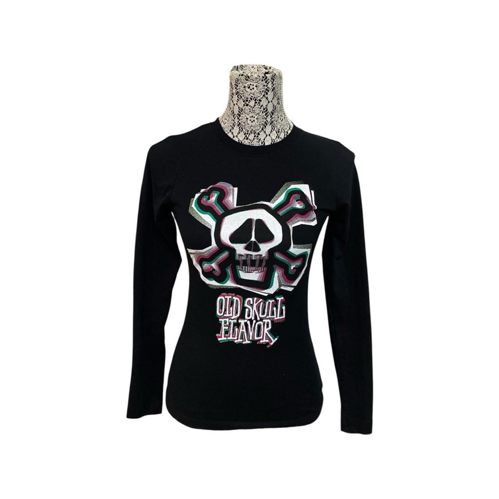 Stüssy Girls Skull Black Long Sleeve Top